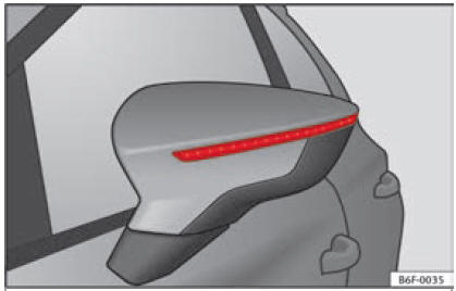  Indicatore di direzione integrato nello specchietto retrovisore