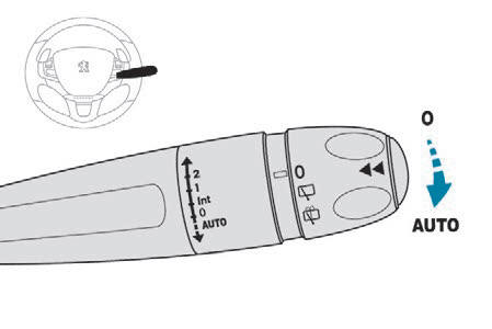 Peugeot 208: Comandi del tergicristallo - Illuminazione e
