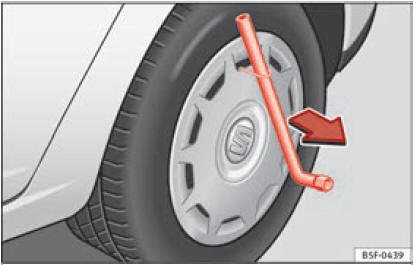 Fig. 81 Togliere il copricerchio.