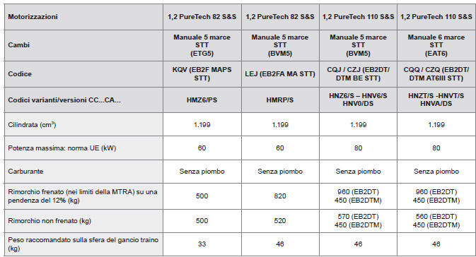 Motorizzazioni benzina