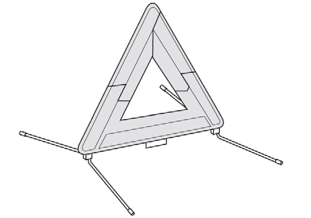 Collocazione del triangolo sulla carreggiata