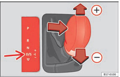 Console centrale: cambio del rapporto di marcia con tiptronic